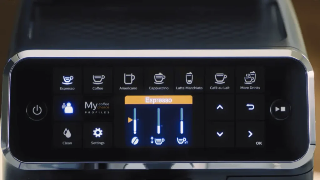 Philips LatteGo 4300 interface